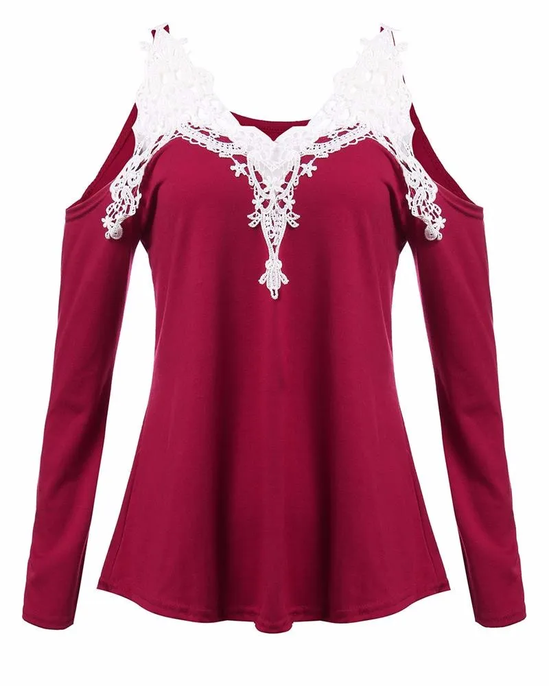 VESTLINDA Plus Size 4XL White Lace Blouses Sexy Female Vintage Top Chemise Femme Shirt Ladies Long Sleeve Big Size Women Clothes 27