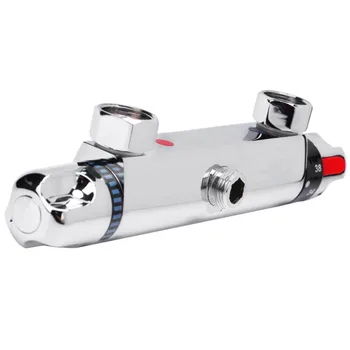 

Temperature Control Shower Valve Modern Chrome Thermostatic Shower Mixer Bar Replacement Valve Outlet Home Bathroom Accessory
