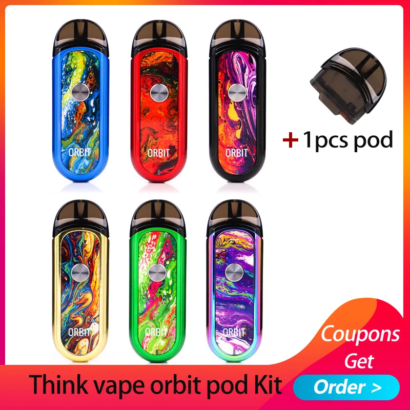 Вейп набор Think Vape orbit Pod Kit батарея 1000 мАч под 1 мл электронная сигарета картридж vs