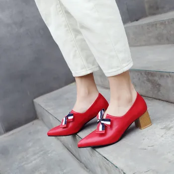 

Big Size 11 12 13 14 15 ladies high heels women shoes woman pumps Single-shoe coloured bow-knot pointed high-heeled shoes
