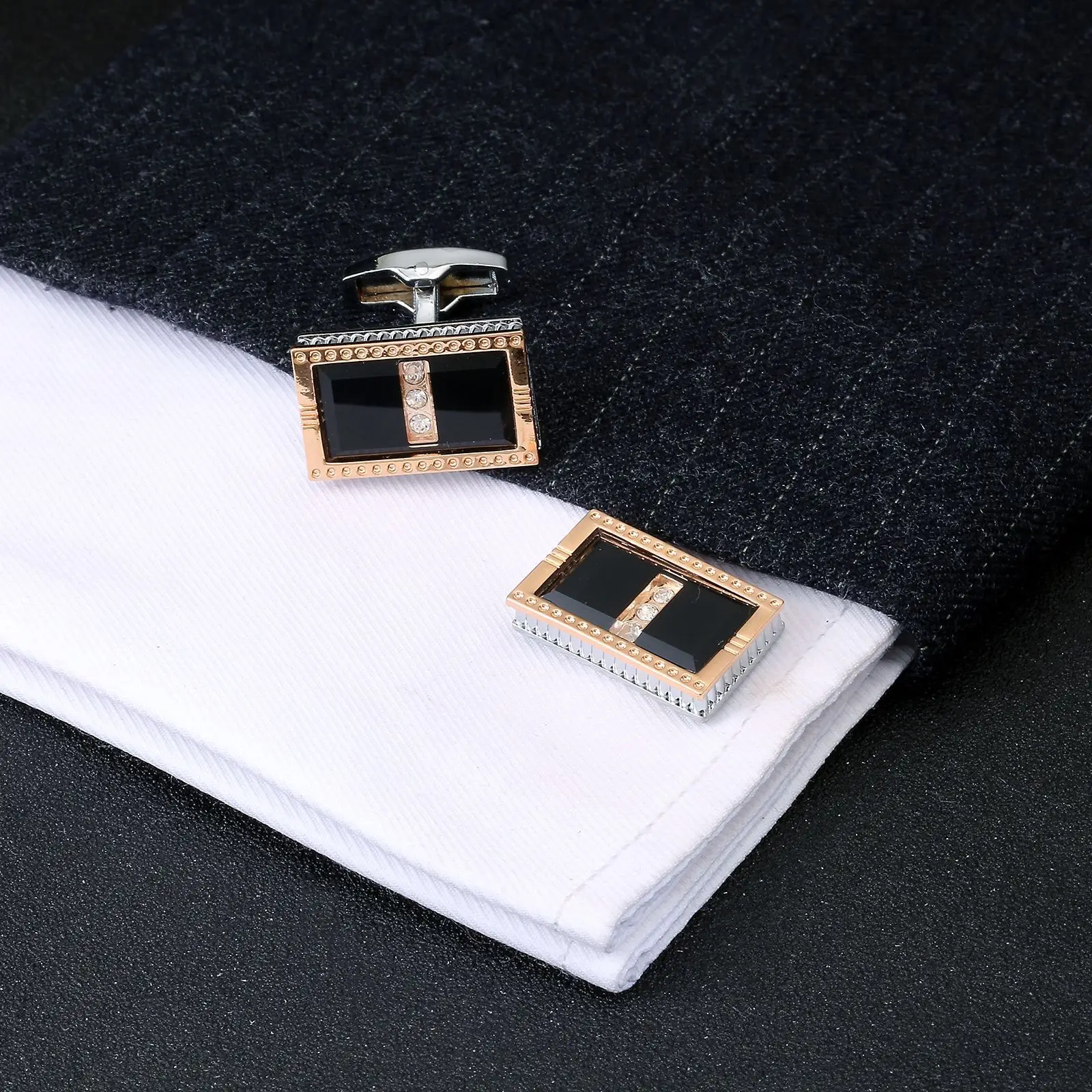 High quality French two tone business cuffs cuff nails luxury shirt