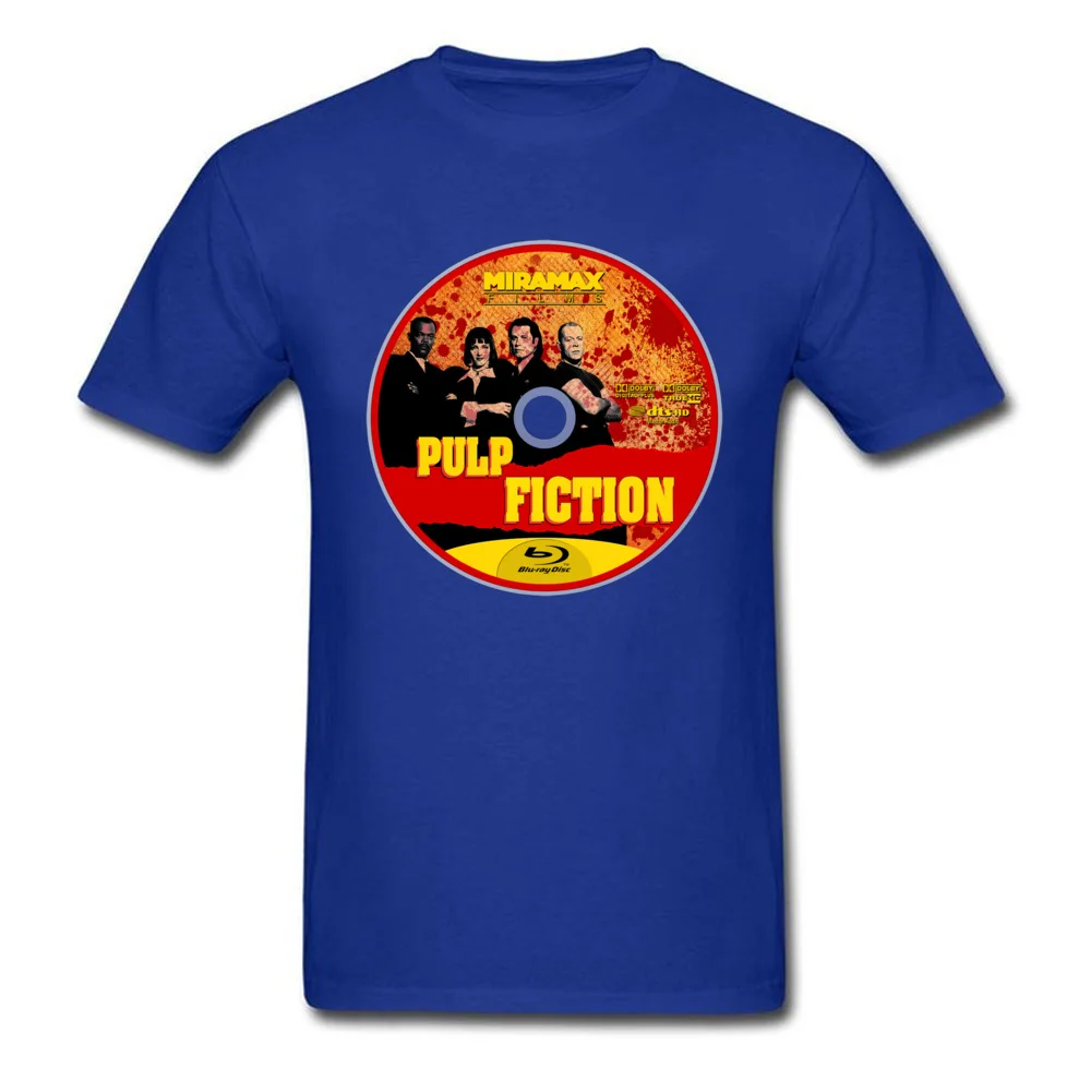 New Arrival Youth T-Shirt O Neck Short Sleeve 100% Cotton Pulp Fiction 7 Tees Fashionable Top T-shirts Wholesale Pulp Fiction 7 blue