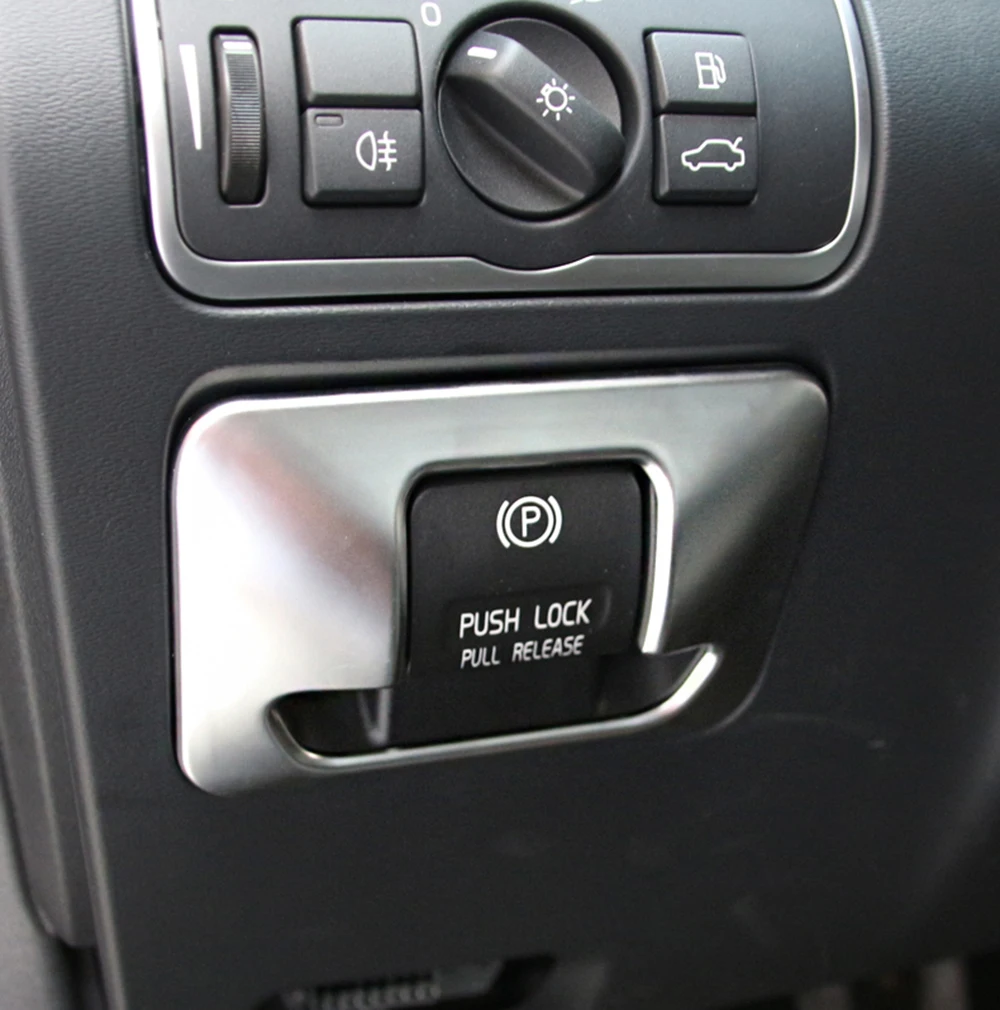 Аксессуары для автомобиля ABS хромированный электронный Кнопка Ручного Тормоза декоративный кожух подходит для Volvo XC60 V60 XC70 S60 S80 2010