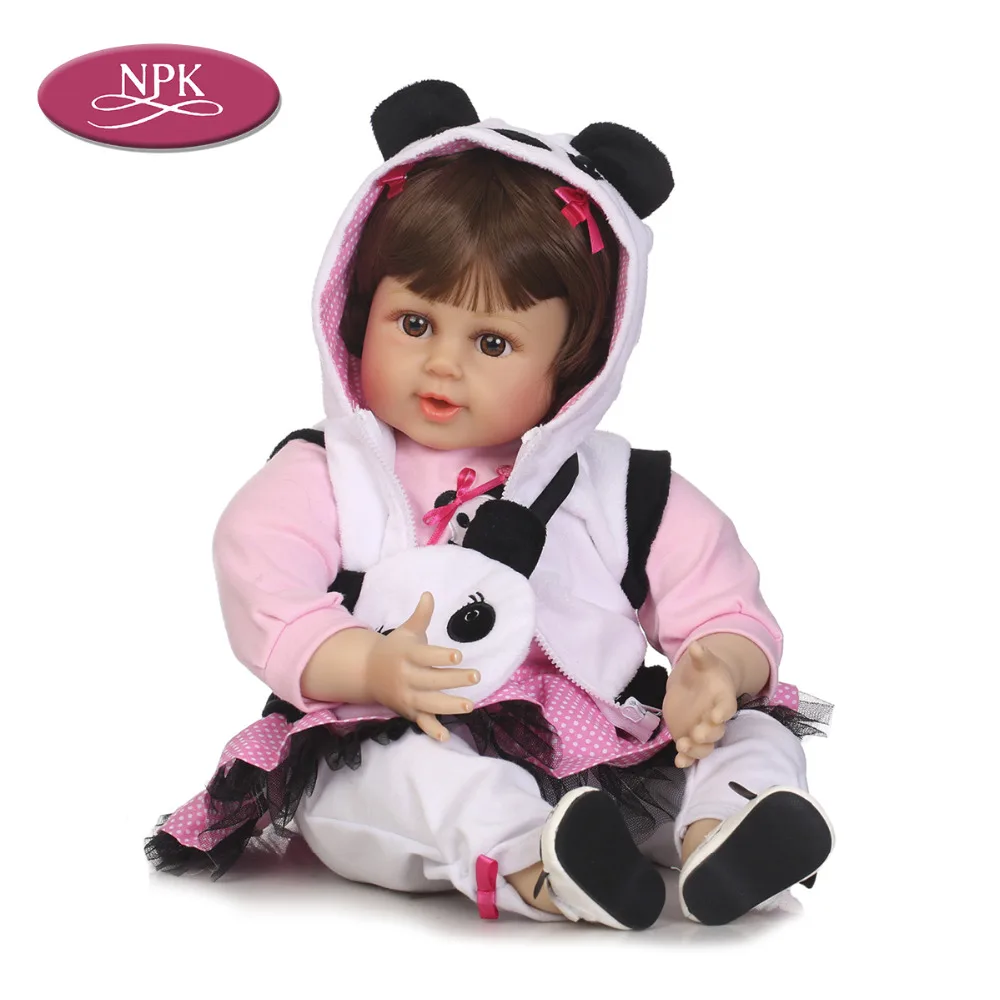 NPK 55CM Soft Silicone Reborn Baby Doll Lifelike Princess Children Play House Toys Realistic Boneca Reborn Bebe Menina Kid Gifts (2)
