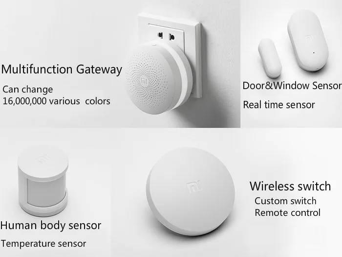 Xiaomi умный дом Комплект Mijia шлюз (Версия 2) + дверь окно Температура Влажность