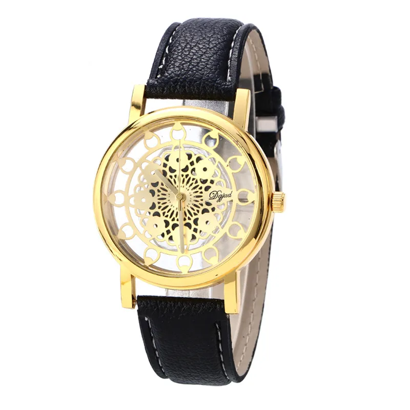 

SORAOI Women's Watches Hallow Gold Dail Ladies Quartz Wristwatches Men's Clock reloj mujer relogio feminino bayan kol saati 533