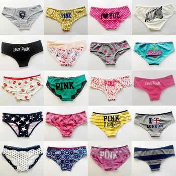 

pinK letter cotton comfortable underpants triangle low waist T pants mutande donna majtki culotte femme seamless panties string