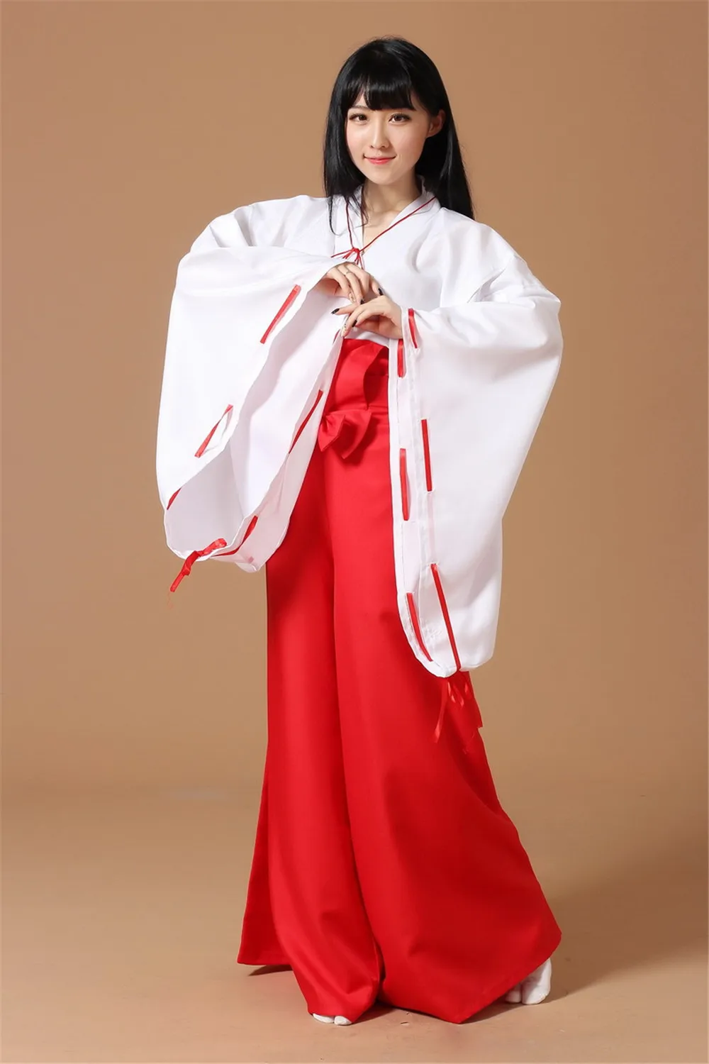 Inuyasha Kikyou костюм для косплея женский кикью японский комплект кимоно карнавальный