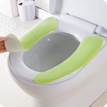 

home Soft Comfortable Sticky Toilet Mat Bathroom Washable warm toilet seat Cover