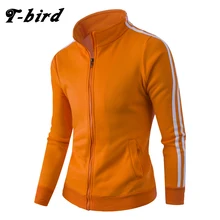 T-bird кардиган на молнии, толстовка, мужские толстовки с высоким воротником, брендовая Осенняя повседневная куртка, Спортивная мужская толстовка в полоску 4XL QAZ