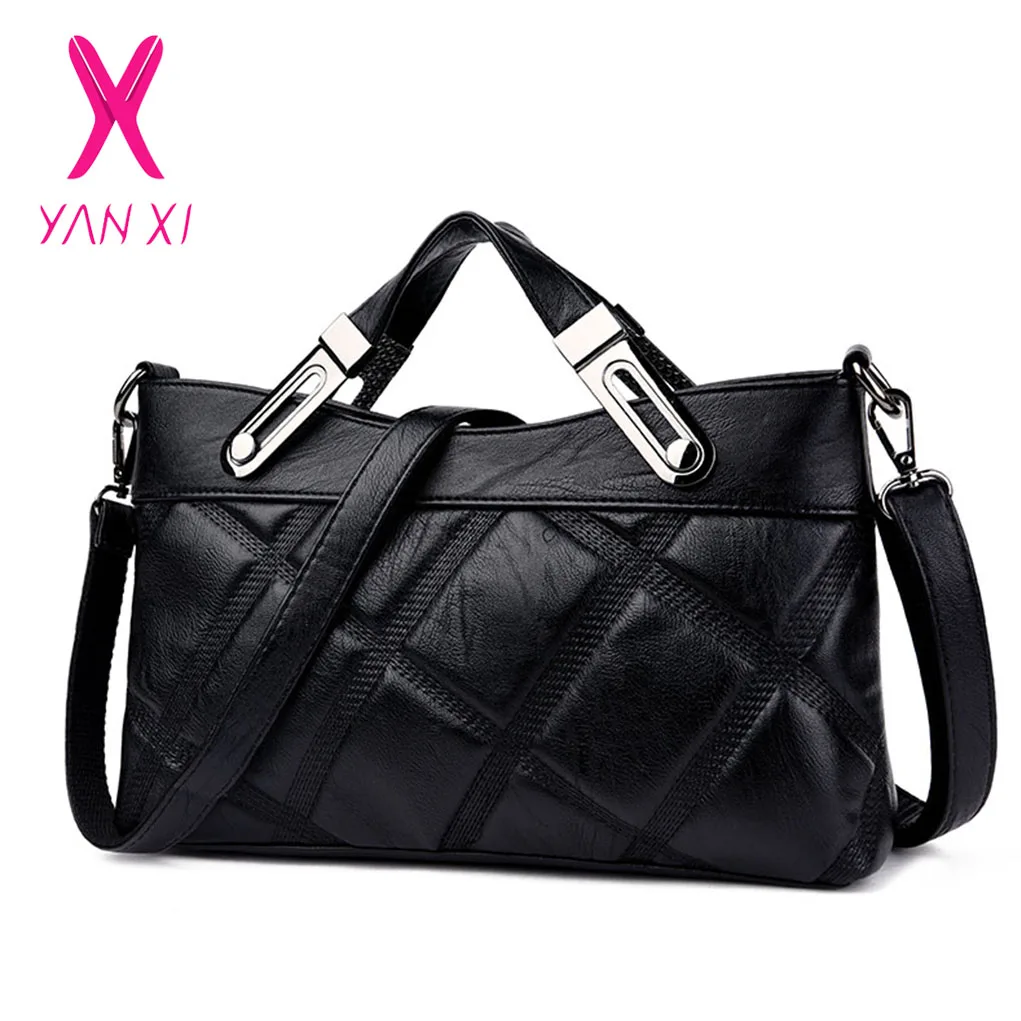 

YANXI Women Bag Solid Color Crossbody Bags Versatile Clutch Fashion Soft Shoulder Bag Zipper Long Single Straps Ladies Handbag