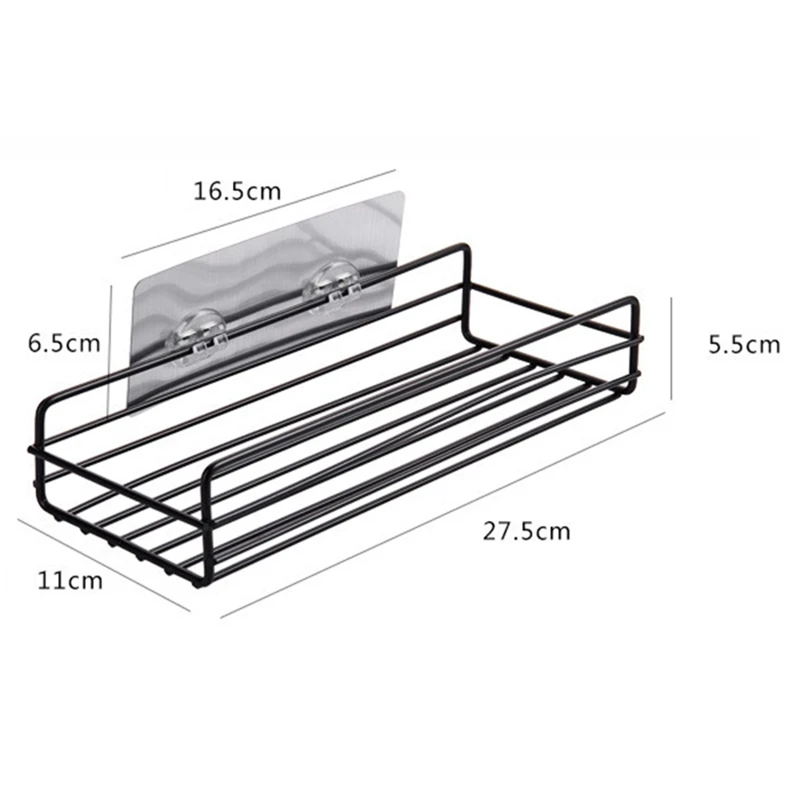 Самоклеящийся органайзер для мелочей, полка для душа, корзина для ванной комнаты, держатель для шампуня, настенный угловой кухонный настенный держатель, Пробивка