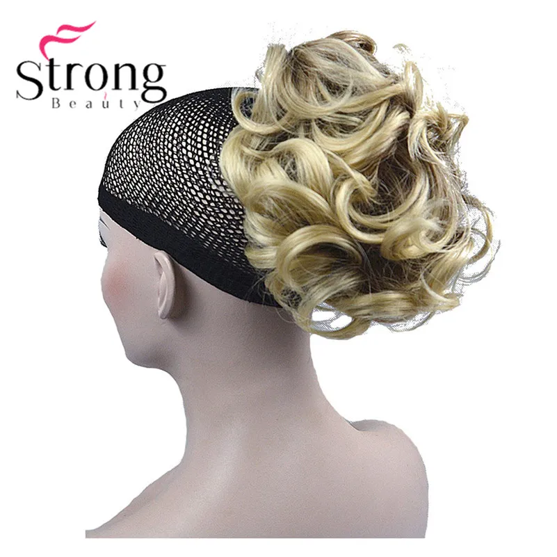 StrongBeauty Short Ponytail Hair Piece Extension Synthetic Hair Wavy Claw Clip In/on Hairpiece COLOUR CHOICES