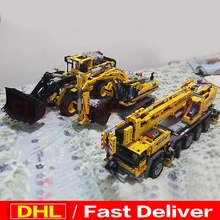 LP 20007 EPIN 20006 L350F колесный погрузчик LP 20004 кран Mk II Модель Строительный набор блоки кирпичи игрушки 42030 42009