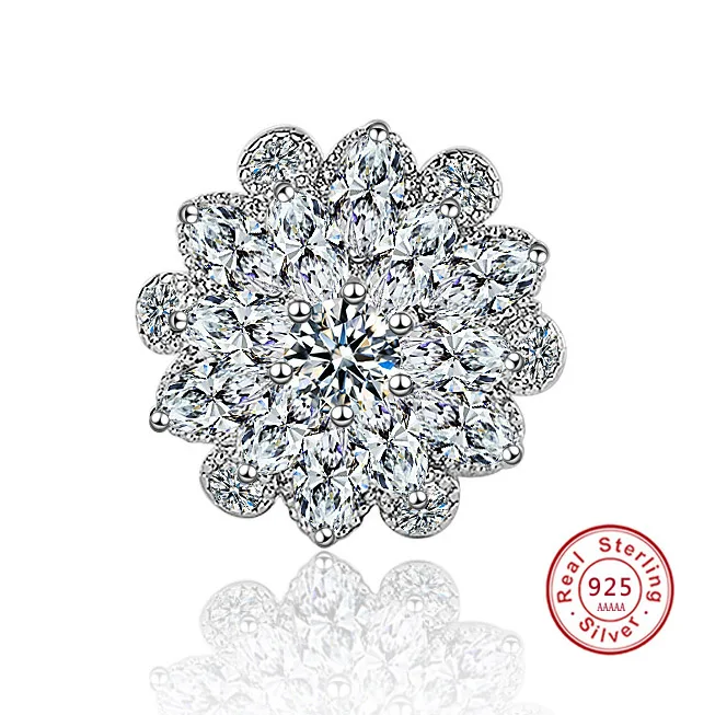 

Hot Sale Small Fresh Sunflowers S925 silver Broches Handmade DIY Vintage Beauty Bow Badge Small Tie Clothing Wedding Jewelry