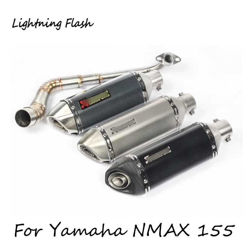 

For Yamaha NMAX 155 Motorcycle Exhaust System Stainless Steel Header Link Pipe Tail Escape with Removable DB Killer Slip On 51mm