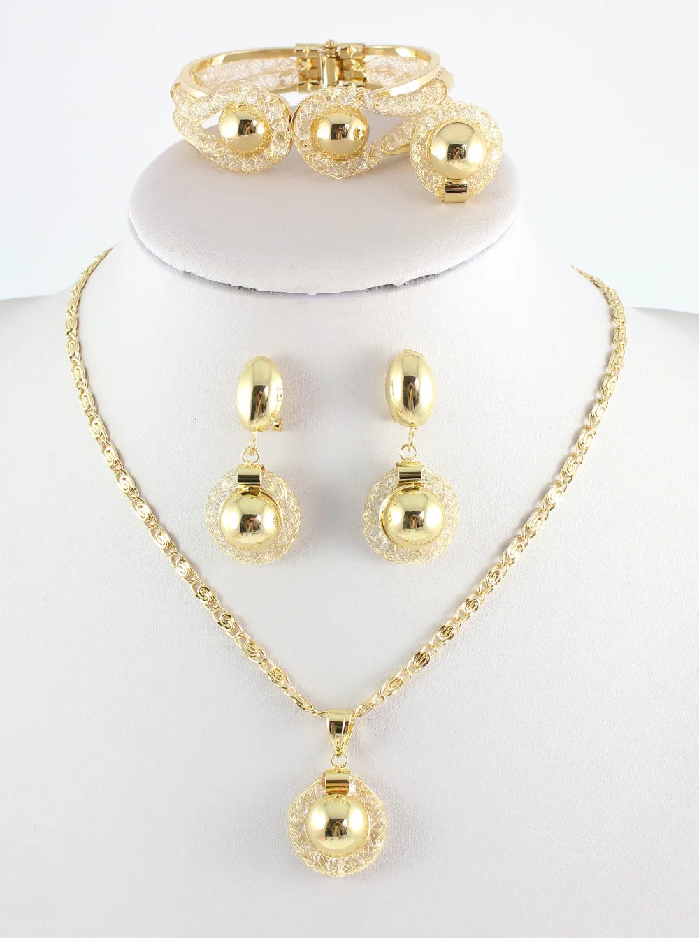 Buy Fashion African Costume Jewelry Set Gold Color