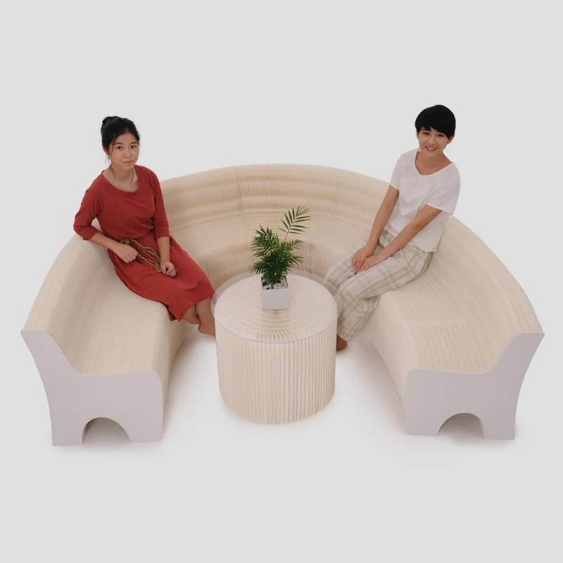 Leisure sofa backrest Business reception Simple office reception chairs environment-friendly furniture Kraft paper sofa