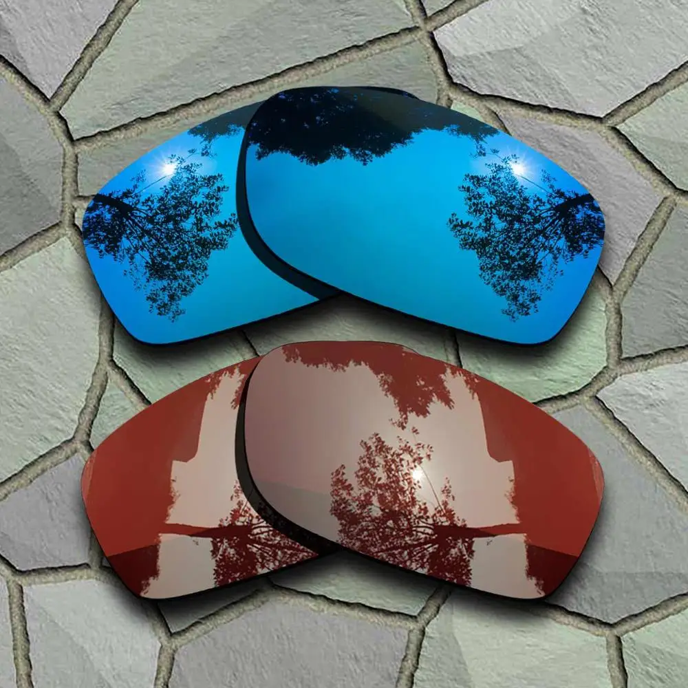 Солнцезащитные очки, поляризованные, Сменные линзы для солнцезащитных очков, в квадрате - Цвет линз: Blue-Bronze Brown