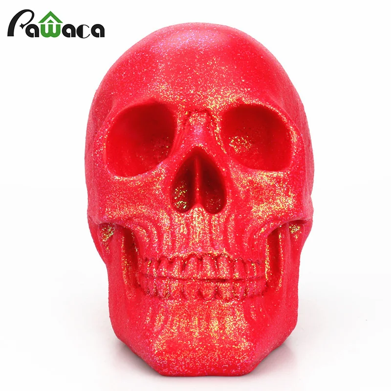 

Human Horror Resin Skull Head Red Skulls Skeletons Craft for Home Table Party Halloween Decorations Ornaments Skeleton