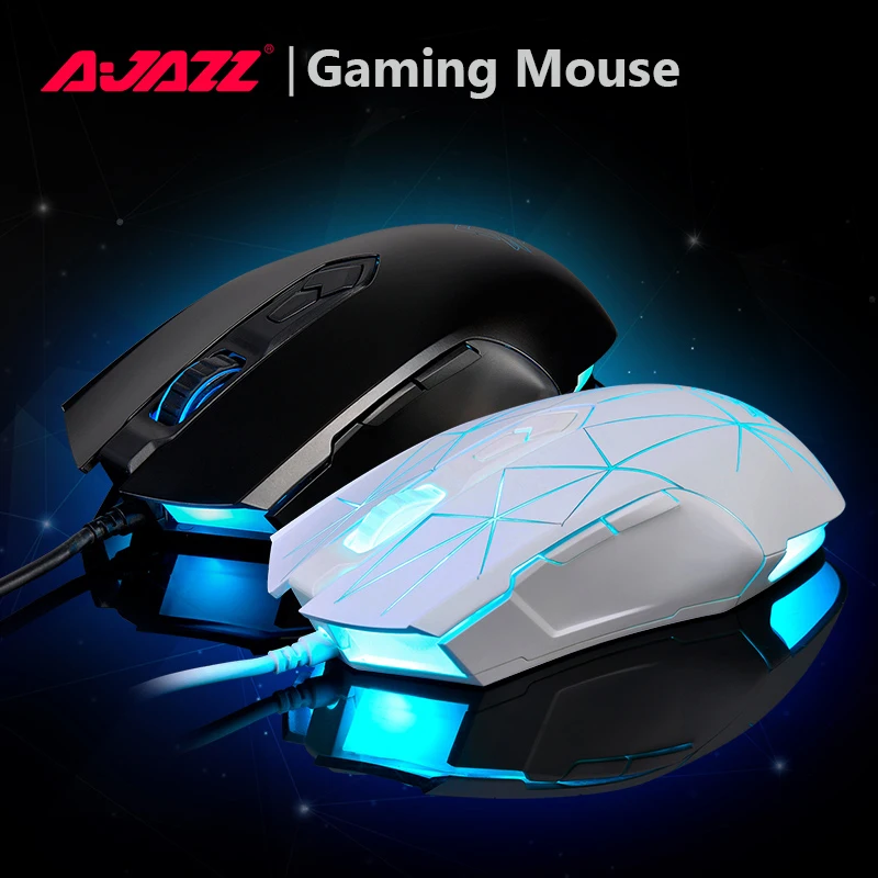 

Ajazz Gaming Mouse Mechanical 8 Key 2400 DPI LED Wired Mice for PC Computer Desktop Laptop E-sport Gamer Programmable Mouse