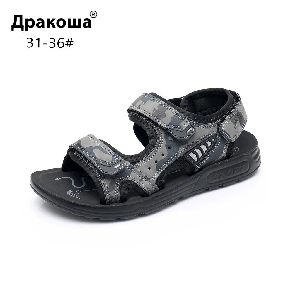 Apakowa/спортивные сандалии с тремя ремешками для мальчиков Спортивная пляжная