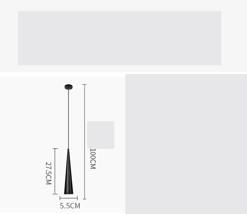 Светодиодный светильник в современном стиле для ресторана, передняя прикроватная тумбочка для спальни, коридора, креативная индивидуальность, черные одноголовые конусные подвесные лампы, освещение
