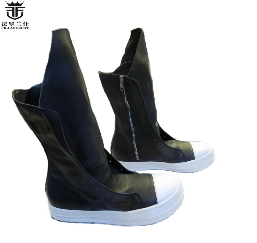FR. LANCELOT/мужские ботинки с острым носком в британском стиле; мужские кожаные ботинки с высоким берцем; Мужские ботинки в английском стиле