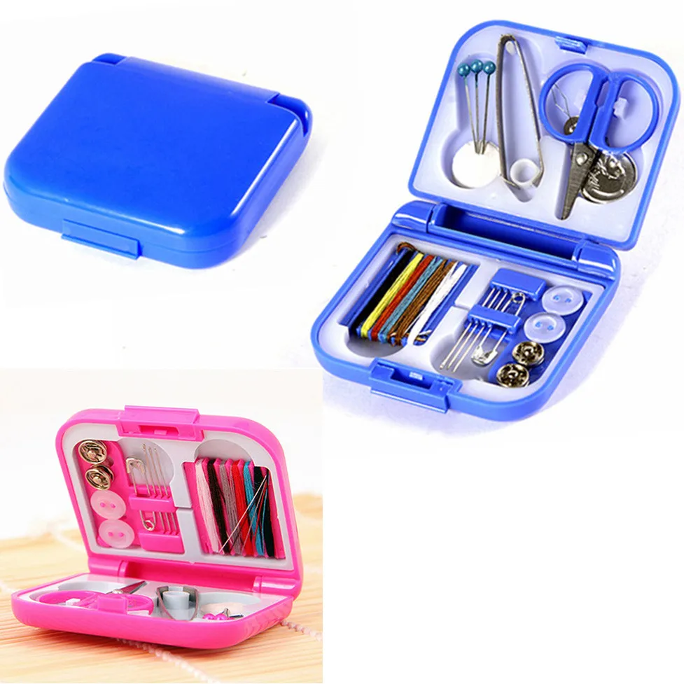 

Storage Box Portable Travel Sewing Kits Needle Threads Box Thimble Threads Home Tools 7 * 6.5 * 2 cm HX0404