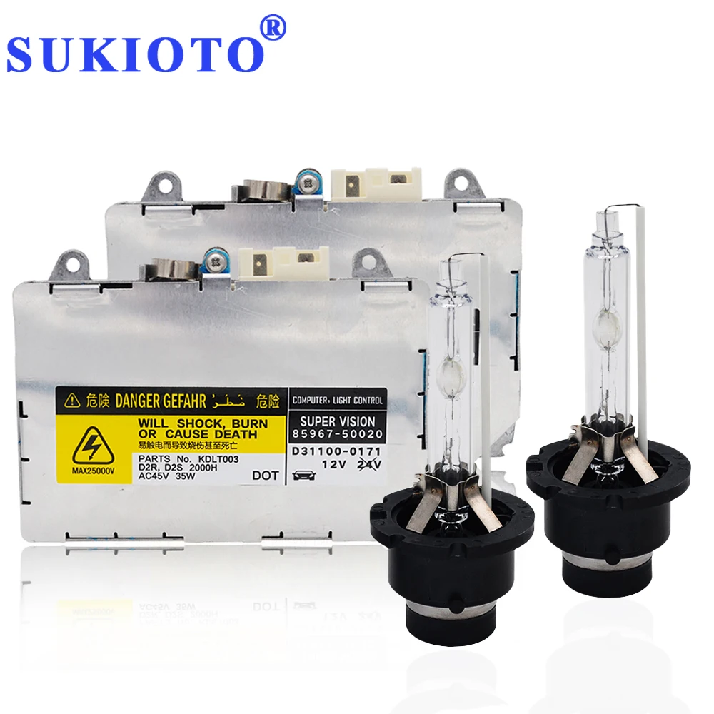 SUKIOTO Original Xenon Kit D2S D2R Ballast HID Kit 5500K For Part No. D85967-30050 84965AG010 84965AE020 D2S D2R Xenon Ballast