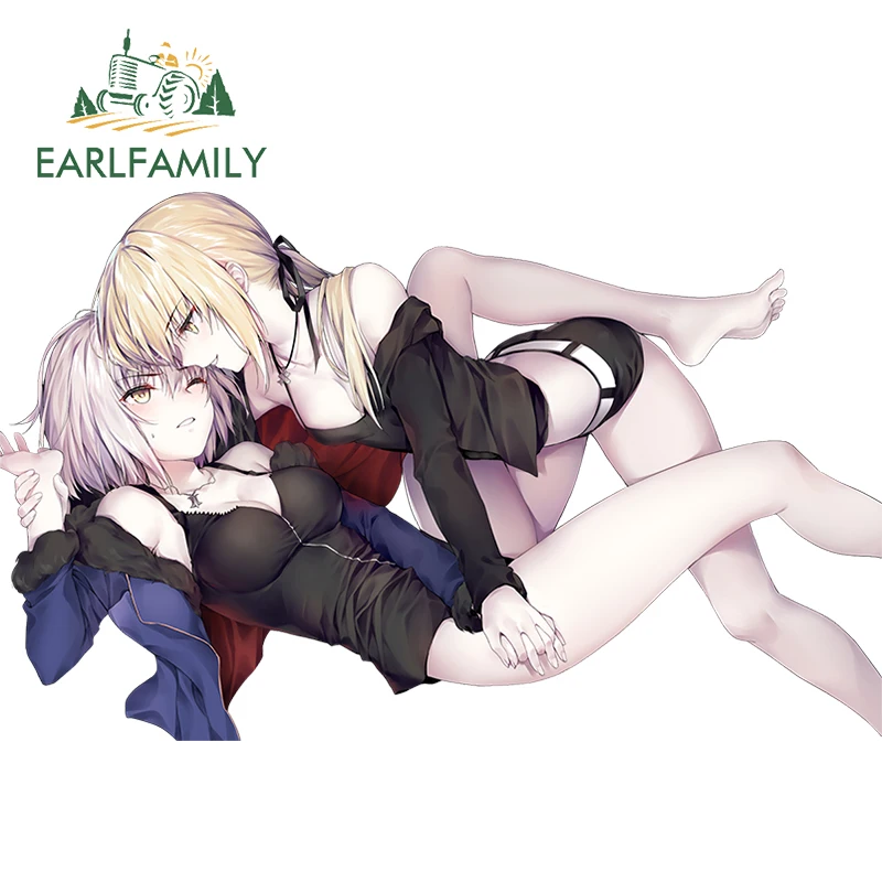 

EARLFAMILY 13cm x 8.09cm 3D Sexy Girl Fate Grand Order Joan of Arc Alter Reflective Sticker Waterproof Car Styling Vinyl Decal