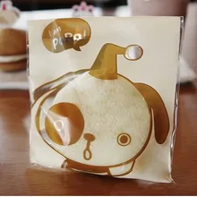 10*10+ 3 см Упаковка печенья собака Cookie самоклеящиеся пластиковые мешок снэк пакет дрожжи 100 шт./лот