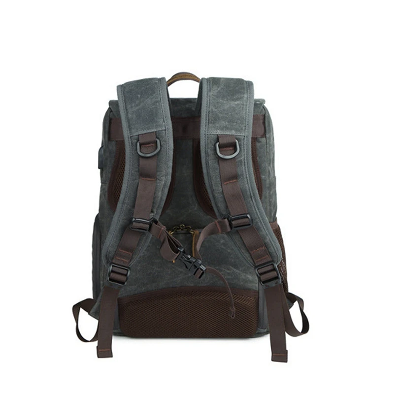  Mochila impermeable TTKK para cámara Digital Slr carga Usb de 156 pulgadas para lente de cámara y p