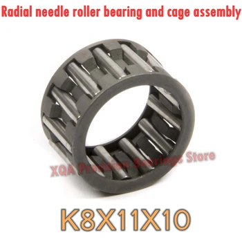 

10PCS/LOT K081110 Radial needle roller bearing and cage assembly 8*11*10 mm K8X11X10 39241/8