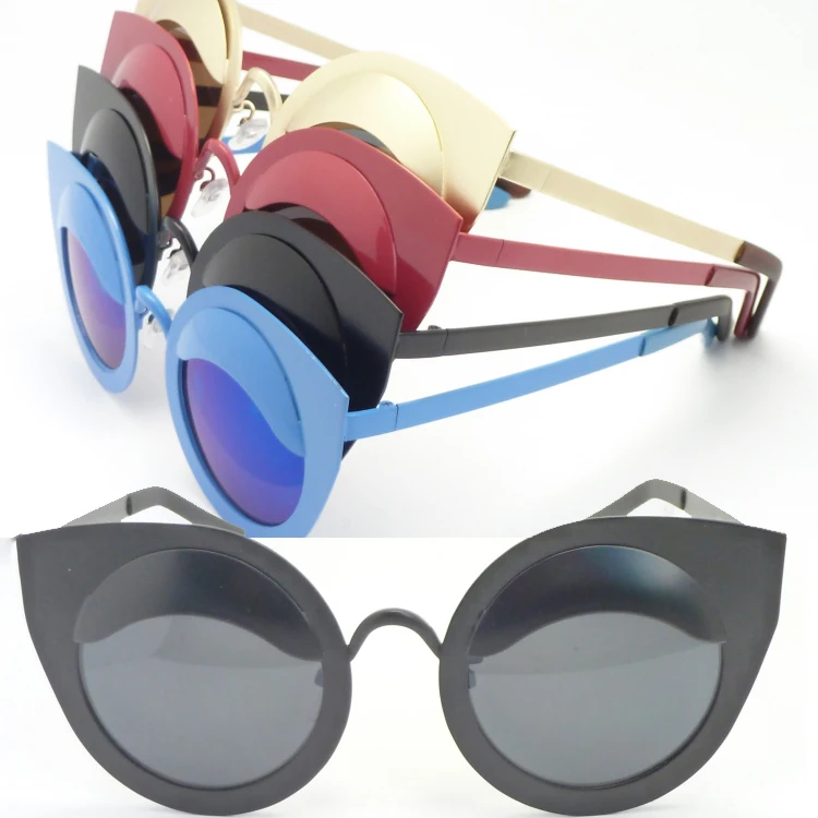 New frog eye glasses Europe and the United States trend metal ...