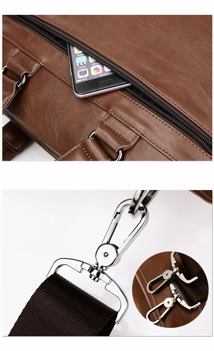 2019 модная мужская кожаная портфель из pu14 дюймов Мужская сумка на плечо для мужчин сумка на плечо дипломат сумка для бизнеса