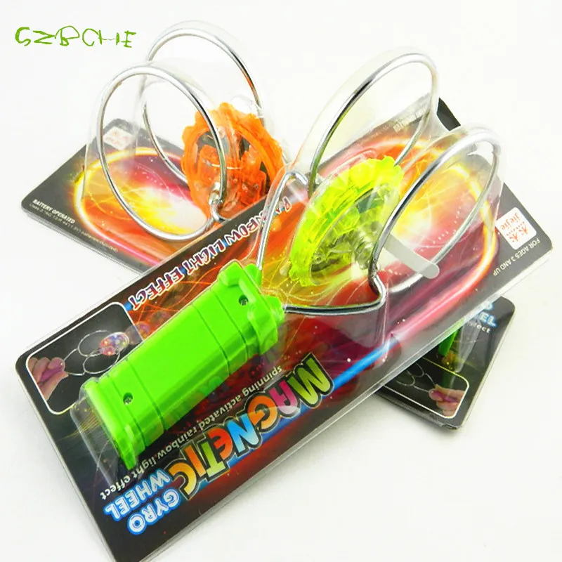 Magic LED gyroscope flash toys stall selling spinning top