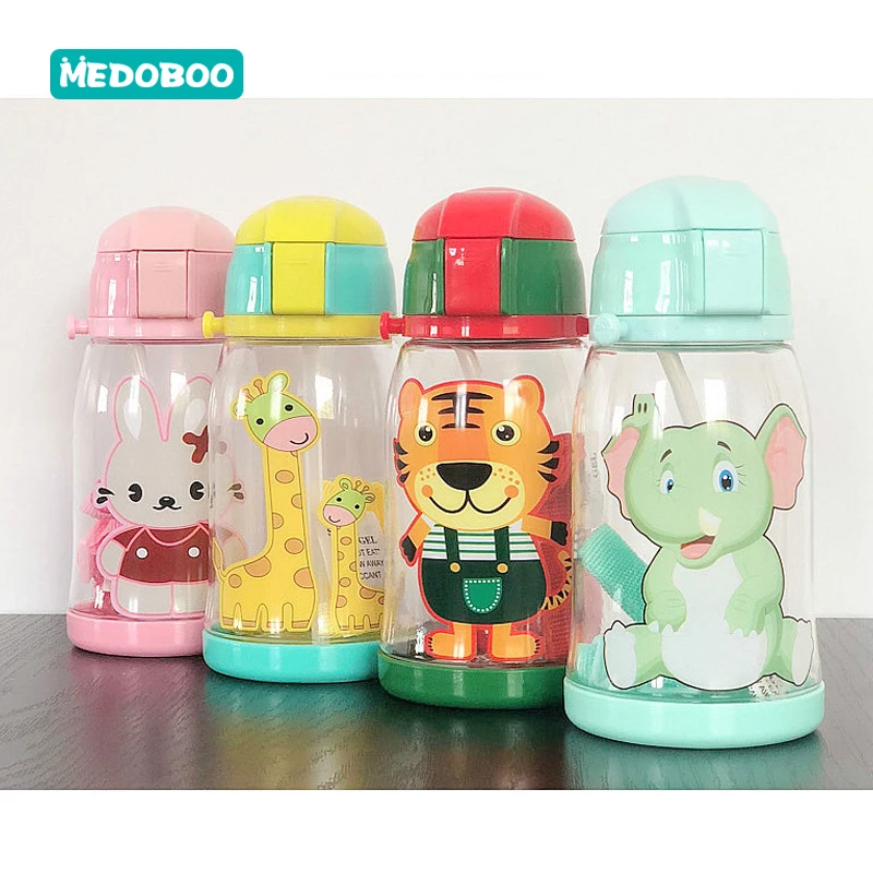 

Medoboo 600ML Baby Water Bottle PP PC Cup Cute Cartoon Babies Drinkbeker Children Silicone Straw Training Water Cup Pvc Free 20