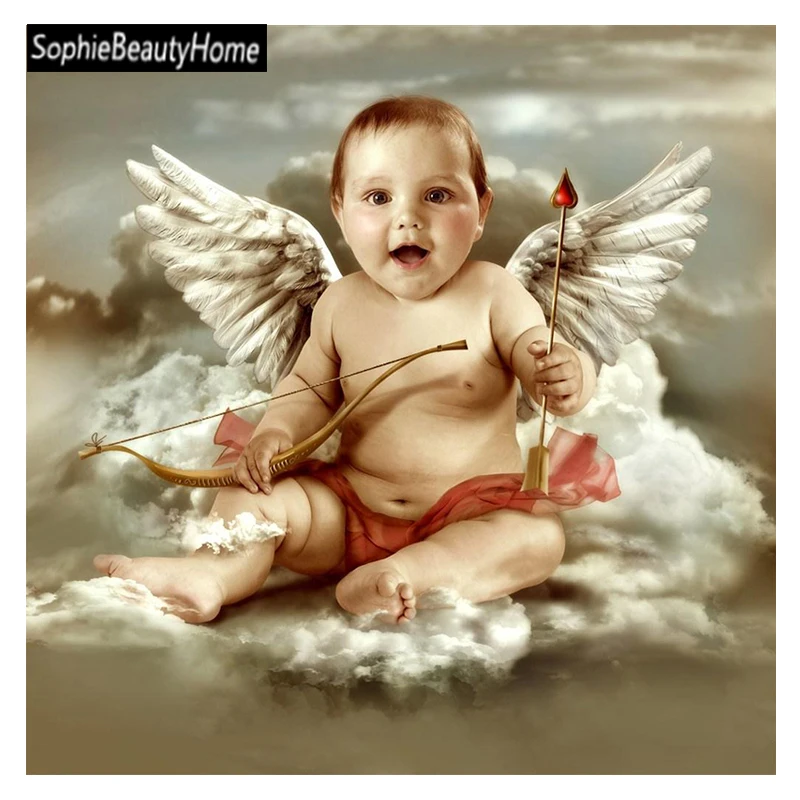 

Sophie beauty home DIY Angel Baby 5D Crafts Mosaic diamond painting crystal diamond cross resin Square full diamond embroidery