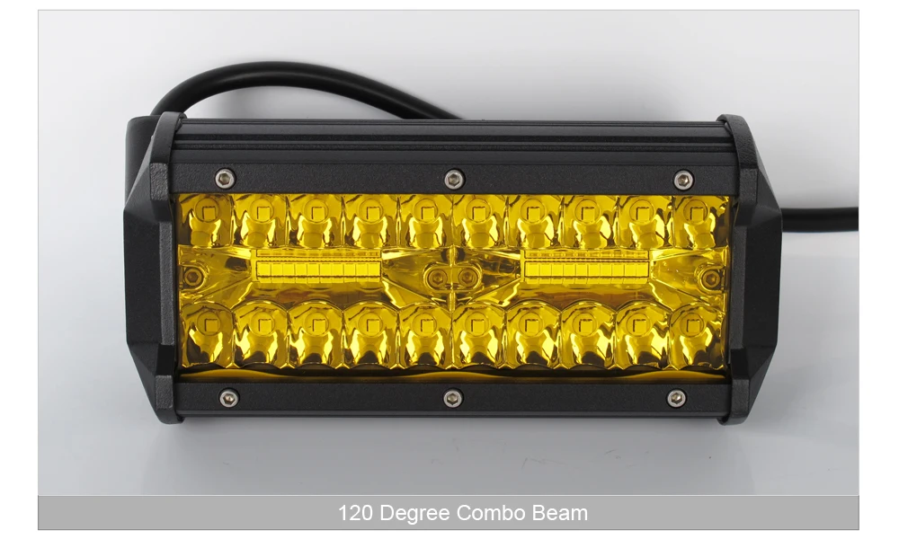 4 ''7 дюймов Led внедорожный светильник Barra для ATV грузовиков мотоцикл 4x4 12 В комбинированный луч Янтарный Желтый рабочий светильник для вождения s бар противотуманная фара