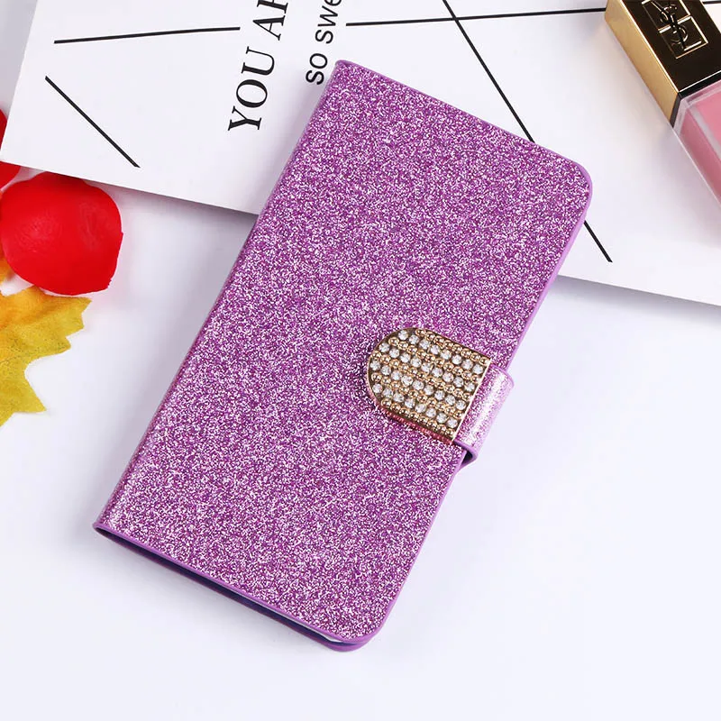 QIJUN Блестящий блестящий чехол книжка с подставкой для Huawei Ascend Y635 Y 635 l01 l21 5 0 дюйма