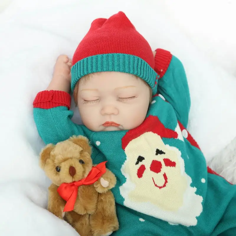 

Christmas gift reborn babies cute lifelike simulation 55 cm