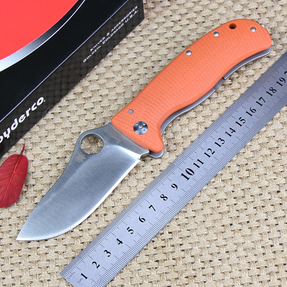 

Newest C157 Flipper folding knife LionSpy G-10 Titanium Elmax Plain Edge Folding knives C157GTIP camping Pocket knife EDC Tool