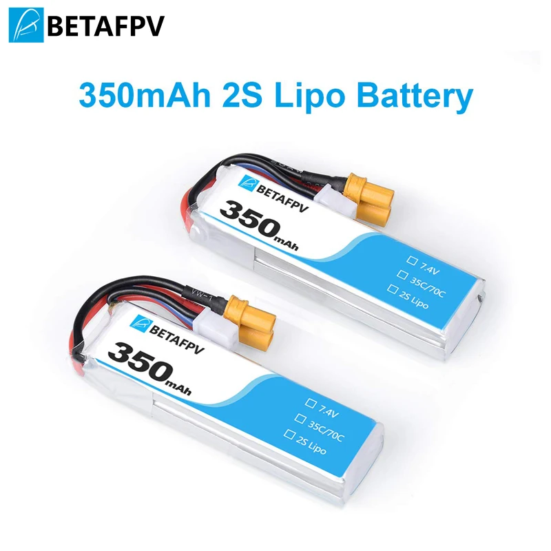 Аккумуляторная батарея BETAFPV 2 шт. 350 мАч 2S литий полимерный аккумулятор 35C/70C 7 4 В XT30
