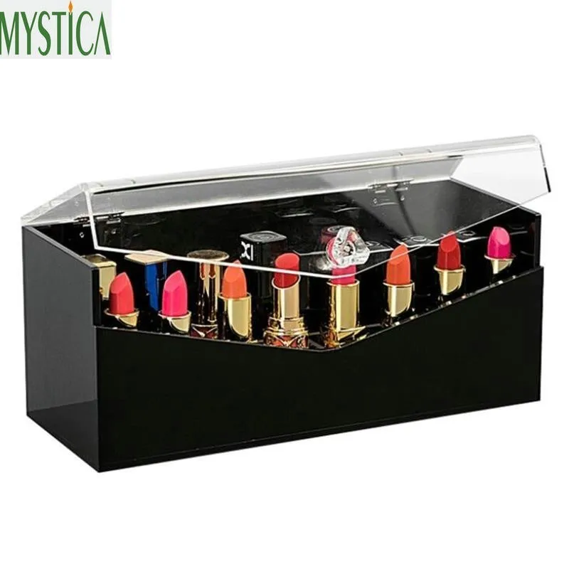 

European Makeup Storage Box Acrylic Nail Polish Lipstick Organizer 24 Grid Cosmetic Jewelry Case Home Desktop Sundries Container