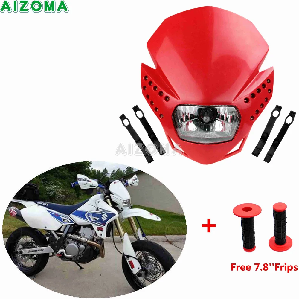 

Universal Dual Sport Motorcycles Street Fighters Fairing Headlight LED Headlamp For Suzuki DRZ Honda CRF CRE CRM CR 125 150 250
