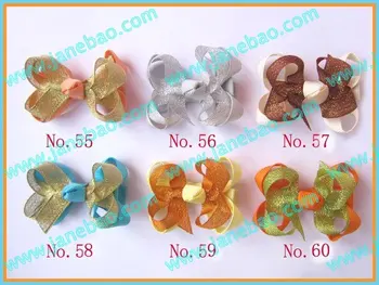 

free shipping 140pcs 2.5'' bitty hair bows Double bouquet hair clips Style-A
