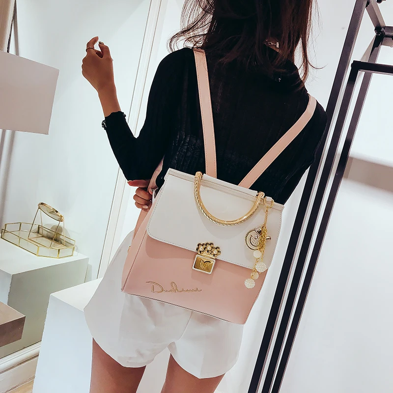 2017nueva moda mujer mochila alta calidad jóvenes mochilas de cuero para adolescentes niñas escuela mochila