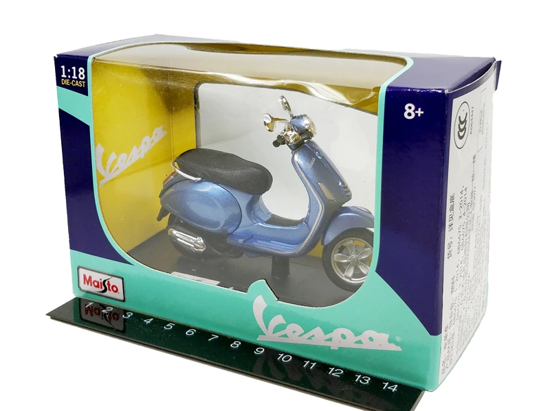 Maisto 1:18 PIAGGIO Vespa Primavera 150 Scooter Diecast Model Motorcycle Toy Bike