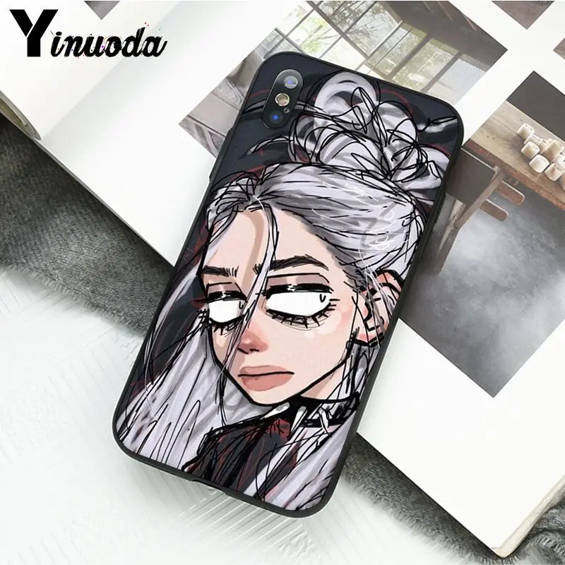 Yinuoda Billie Eilish 13 девушка чехол для телефона для iphone 11 Pro Max 6S 6plus 7 8plus X Xs MAX 5 5S XR